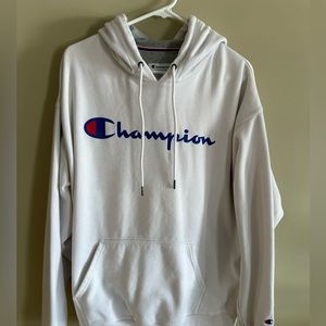 White Champion hoodie